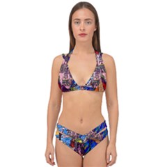 Double Strap Halter Bikini Set 