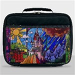Beauty Stained Glass Castle Building Lunch Bag