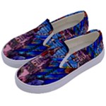 Beauty Stained Glass Castle Building Kids  Canvas Slip Ons