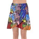 Beauty Stained Glass Castle Building Wrap Front Skirt
