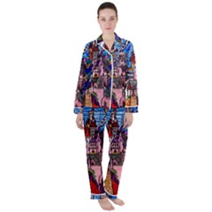 Women s Long Sleeve Satin Pajamas Set 