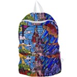 Beauty Stained Glass Castle Building Foldable Lightweight Backpack