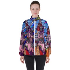 Women s High Neck Windbreaker 