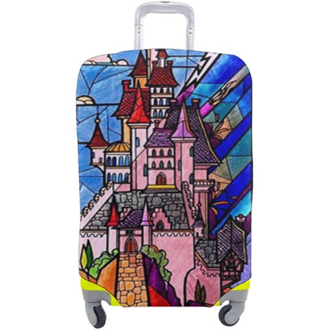Beauty Stained Glass Castle Building Luggage Cover (Large) from ArtsNow.com