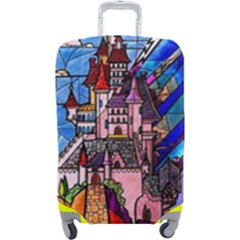 Beauty Stained Glass Castle Building Luggage Cover (Large) from ArtsNow.com