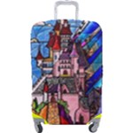 Beauty Stained Glass Castle Building Luggage Cover (Large)