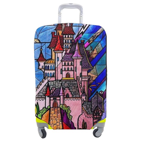 Beauty Stained Glass Castle Building Luggage Cover (Medium) from ArtsNow.com