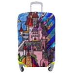 Beauty Stained Glass Castle Building Luggage Cover (Medium)