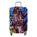 Beauty Stained Glass Castle Building Luggage Cover (Small)