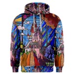 Beauty Stained Glass Castle Building Men s Overhead Hoodie