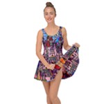 Beauty Stained Glass Castle Building Inside Out Casual Dress
