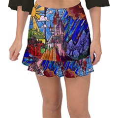 Fishtail Mini Chiffon Skirt 