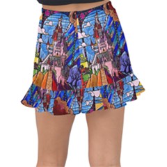 Fishtail Mini Chiffon Skirt 