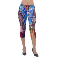 Lightweight Velour Capri Leggings  