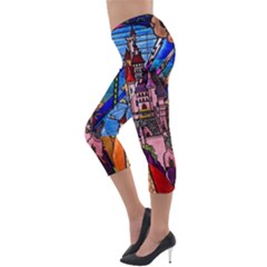 Lightweight Velour Capri Leggings  