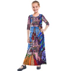 Kids  Quarter Sleeve Maxi Dress 