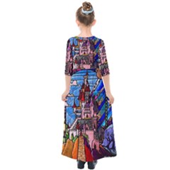 Kids  Quarter Sleeve Maxi Dress 