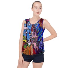 Bubble Hem Chiffon Tank Top 