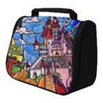 Beauty Stained Glass Castle Building Full Print Travel Pouch (Small)
