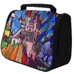 Beauty Stained Glass Castle Building Full Print Travel Pouch (Big)