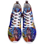 Beauty Stained Glass Castle Building Men s Lightweight High Top Sneakers
