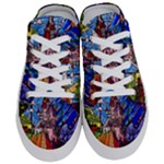 Beauty Stained Glass Castle Building Half Slippers