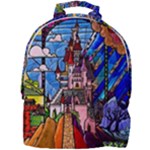 Beauty Stained Glass Castle Building Mini Full Print Backpack