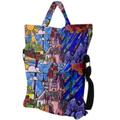 Fold Over Handle Tote Bag 