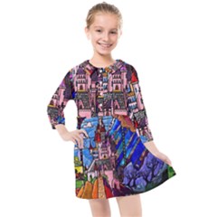 Kids  Quarter Sleeve Shirt Dress 