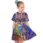 Beauty Stained Glass Castle Building Kids  Sailor Dress