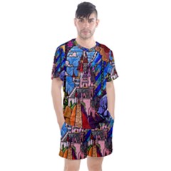 Men s Mesh T-Shirt and Shorts Set 