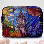 Beauty Stained Glass Castle Building Make Up Pouch (Large)