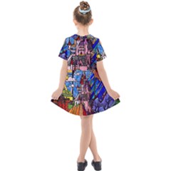 Kids  Short Sleeve Shirt Dress 