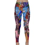 Beauty Stained Glass Castle Building Lightweight Velour Classic Yoga Leggings