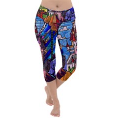 Lightweight Velour Capri Yoga Leggings 