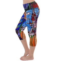 Lightweight Velour Capri Yoga Leggings 