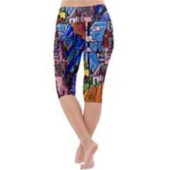 Lightweight Velour Cropped Yoga Leggings 