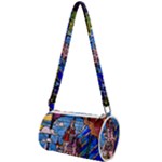 Beauty Stained Glass Castle Building Mini Cylinder Bag