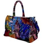 Beauty Stained Glass Castle Building Duffel Travel Bag