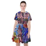 Beauty Stained Glass Castle Building Sailor Dress