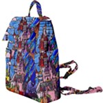 Beauty Stained Glass Castle Building Buckle Everyday Backpack