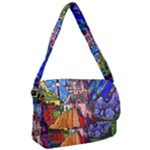 Beauty Stained Glass Castle Building Courier Bag