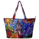 Beauty Stained Glass Castle Building Full Print Shoulder Bag