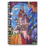 Beauty Stained Glass Castle Building 5.5  x 8.5  Notebook