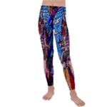 Beauty Stained Glass Castle Building Kids  Lightweight Velour Leggings