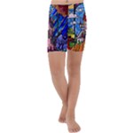 Beauty Stained Glass Castle Building Kids  Lightweight Velour Capri Yoga Leggings