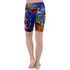 Kids  Lightweight Velour Cropped Yoga Leggings 