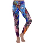 Beauty Stained Glass Castle Building Kids  Lightweight Velour Classic Yoga Leggings