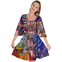 Velour Kimono Dress 