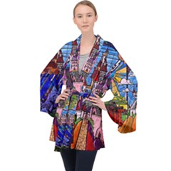 Long Sleeve Velvet Kimono  